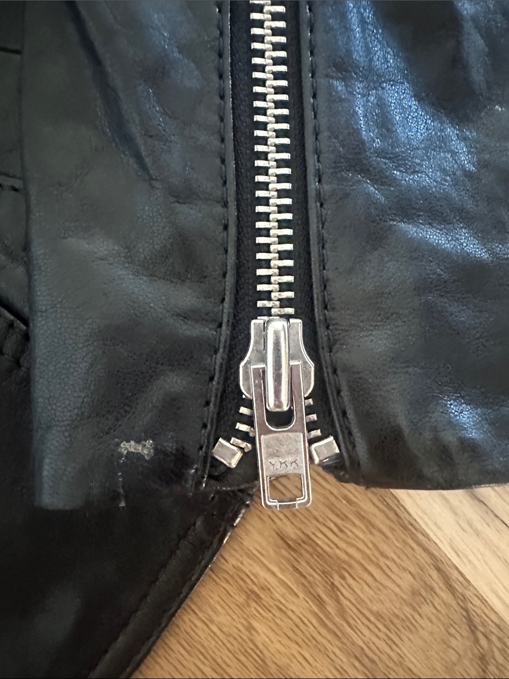 Madewell Black Leather Moto Zip Jacket - Picture 4 of 5